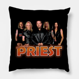 Metal Mania Chronicles Priest Retro Metal Iconic Couture Threads Pillow