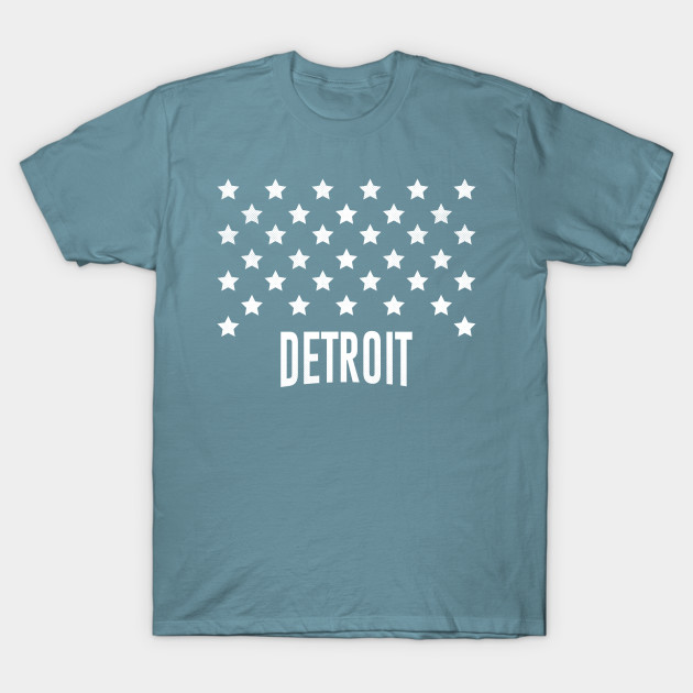 Discover Detroit, Michigan - MI, USA Stars Flag - Detroit - T-Shirt