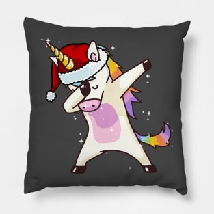 Dabbing Unicorn Shirt Hip Hop Dab Santa Hat Christmas Shirt I Pillow