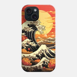 "Ukishiro: Infinity of Waves and Sunset" Phone Case