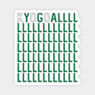 KYOGOAL, Glasgow Celtic Football Club Green and White Text Design Magnet