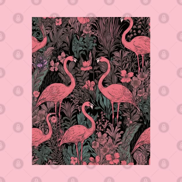 Pink Flamingos by Time Travelers Nostalgia