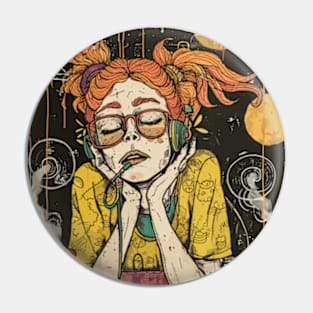 Chill Lofi Girl Pin