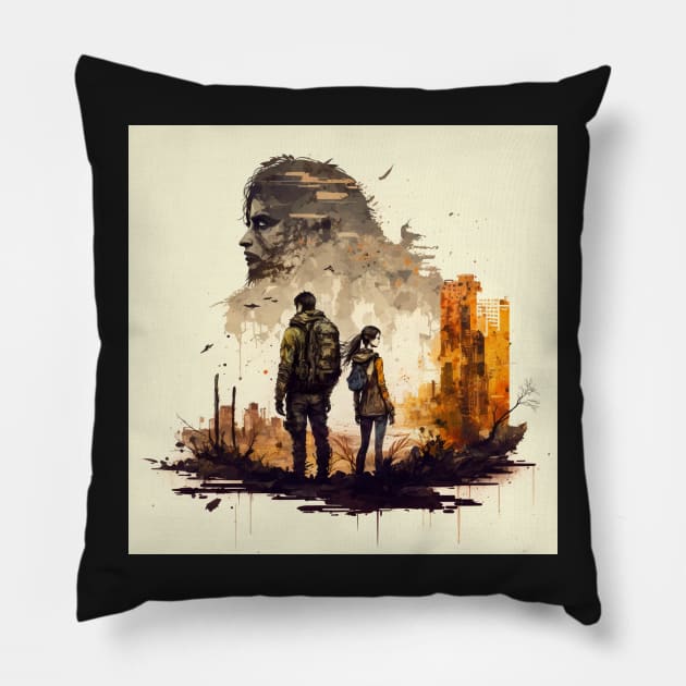 The Last of Us inspired design Pillow by Buff Geeks Art