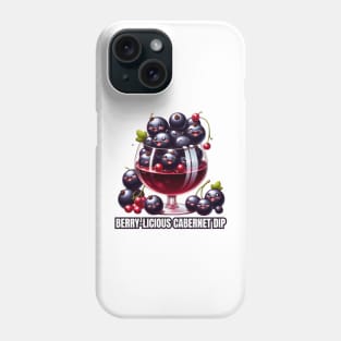 Berry-licious Cabernet Cheer - Dive Into Wine Delight Shirt Phone Case