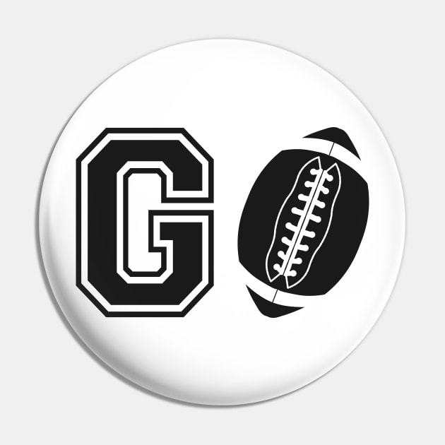 Football - Go football Pin by KC Happy Shop