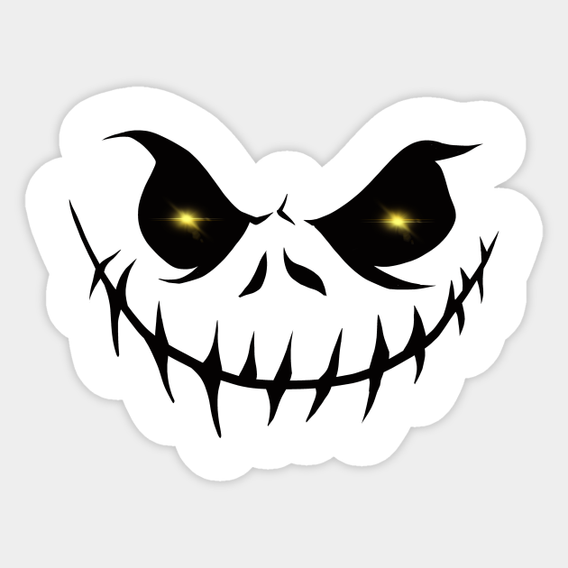 Evil Smiley Face Birthday Gift Scary Face Sticker Teepublic