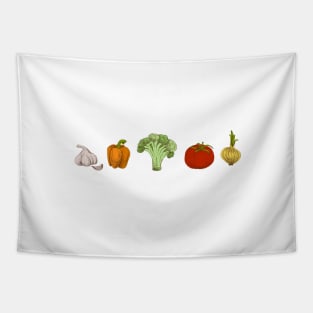 line of vegetables Tapestry