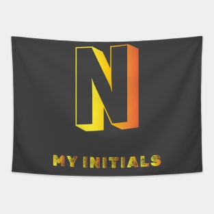 Letter N Letter Art Tapestry