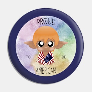 Proud to be American (Sleepy Forest Creatures) Pin