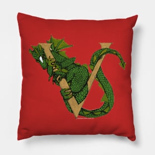 Green Dragon Letter V 2023 Pillow