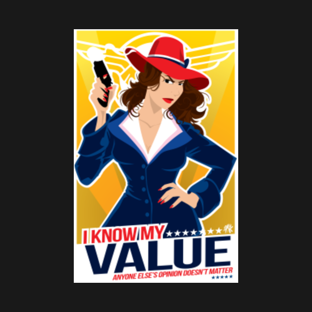 Disover I Know My Value - Peggy Carter - T-Shirt