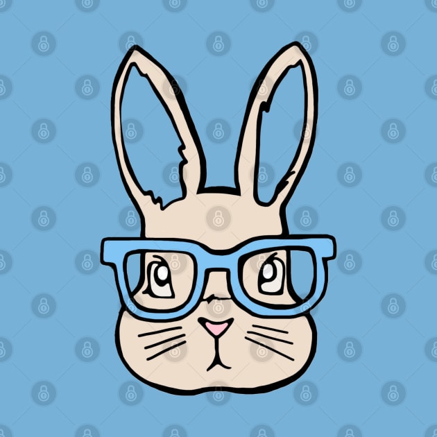 Bunny With Glasses , Super Adorable And Cute by Barolinaa