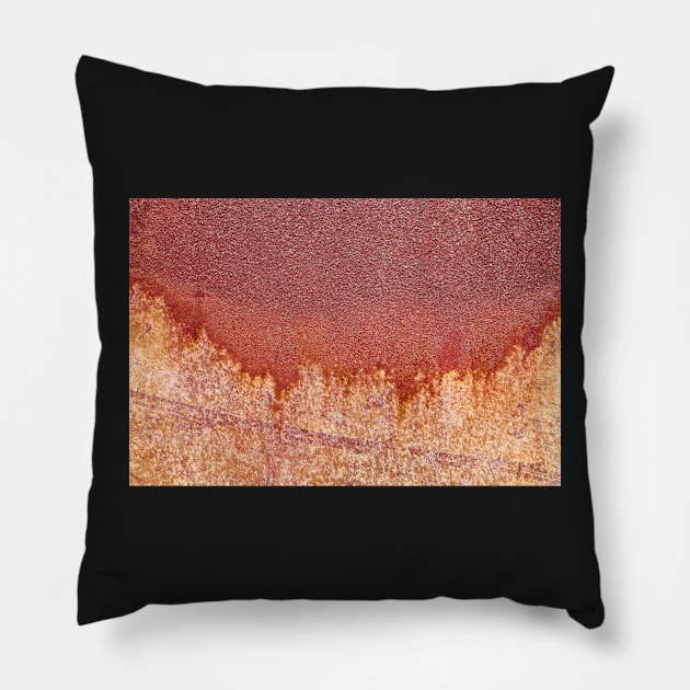 Bleeding Grunge Rust Pillow by somadjinn