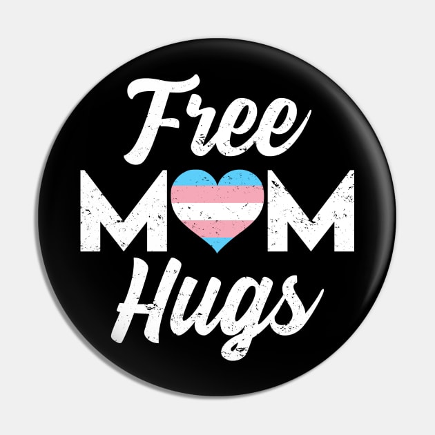 Free Mom Hugs - Transgender Pride Flag Pin by jpmariano