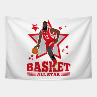 Harden Basketball The Beard Houston 13 All Star Tapestry