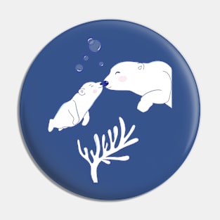 Polar Bears Mom and Son Pin