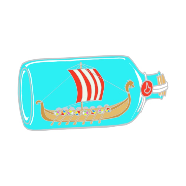 Viking Ship In a Bottle by Nerdpins