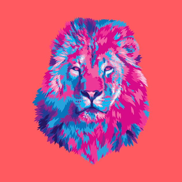 Vivid Lion Stare by polliadesign