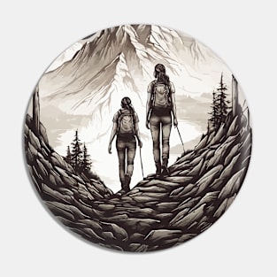 Woman hiking Pin