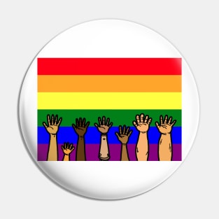 Gay Rainbow Equality Diversity Pin