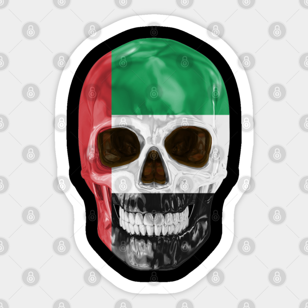 United Arab Emirates Flag Skull Gift For Emirati With Roots From United Arab Emirates United Arab Emirates Sticker Teepublic Flag of the united arab emirates, flag, flag, sphere png. united arab emirates flag skull gift for emirati with roots from united arab emirates
