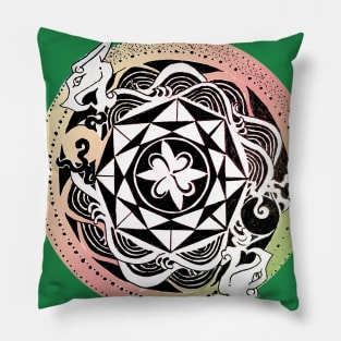 Yin & Yan Dragon Tatoo Pillow