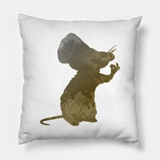 Rat Inspired Silhouette Pillow