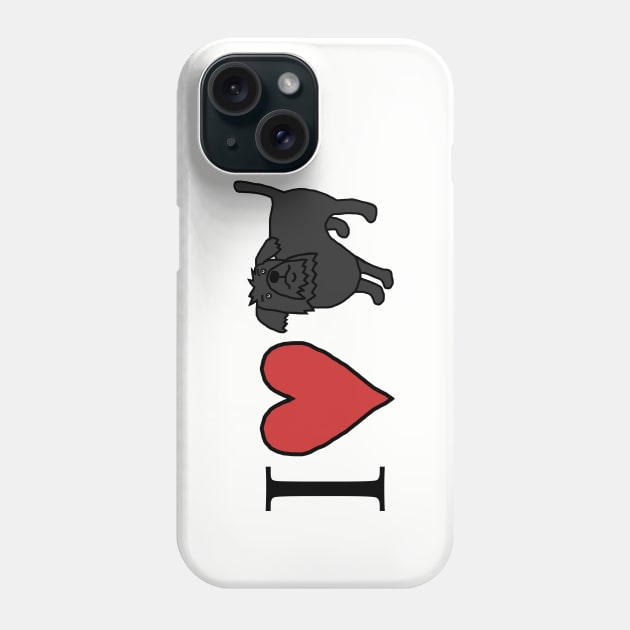 I Love My Cute Dog Phone Case by ellenhenryart