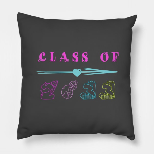 Class Of 2033 Grow With Me Kindergarten First Day Of School T-Shirt Pillow by Brainable ART