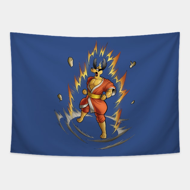 Hong Kong Phooey: Number One Super (Saiyan) Guy! Tapestry by TravisPerkinsArt