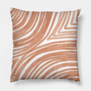 Abstract warm line art Pillow