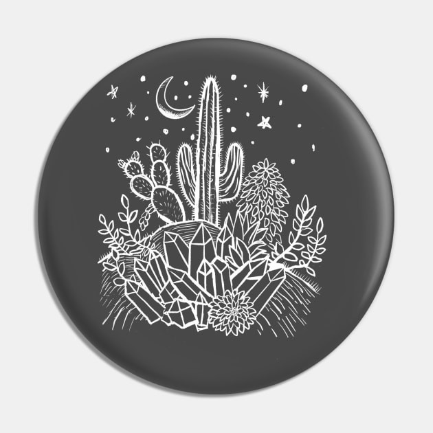 Cactus, Crystals, Succulents Under the Desert Moon Pin by LunaElizabeth