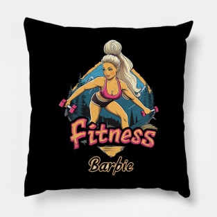 Fitness Barbie Vintage Graphic T-shirt 03 Pillow