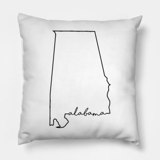 Alabama State Outline Pillow