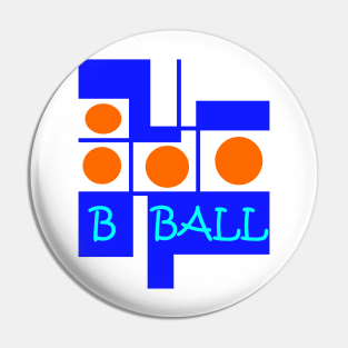 B Ball Basketball Pin