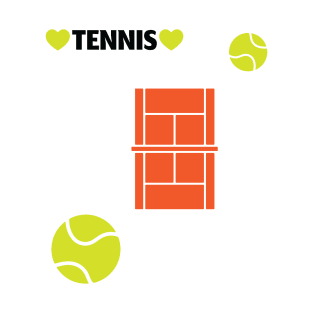 Love Tennis, Tennis Court, Tennis Balls, Tennis Pack T-Shirt