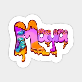 Maya purple Girls and womens Personalized Custom name Maya Magnet