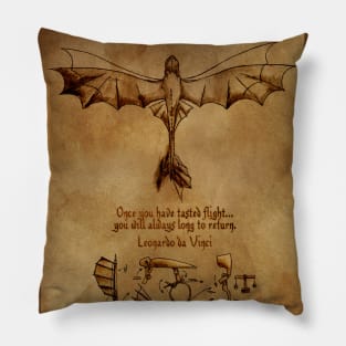 Hiccup's Sketchbook (DaVinci's Dragon) Version 1 Pillow