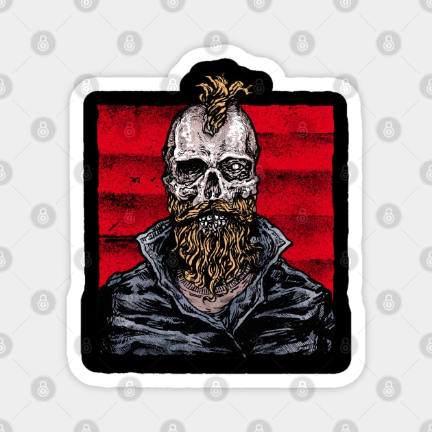 BEARD SKULL Magnet by WYB store