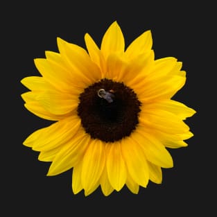 Happy Sunflower with Bee on Yellow T-Shirt