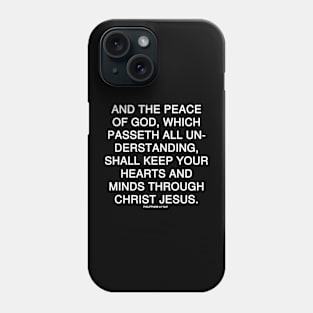 Philippians 4:7 Bible Verse KJV Text Phone Case