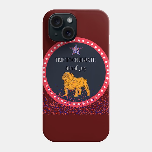 TIME TO CELEBRATE 4th of july Phone Case by Kachanan@BoonyaShop