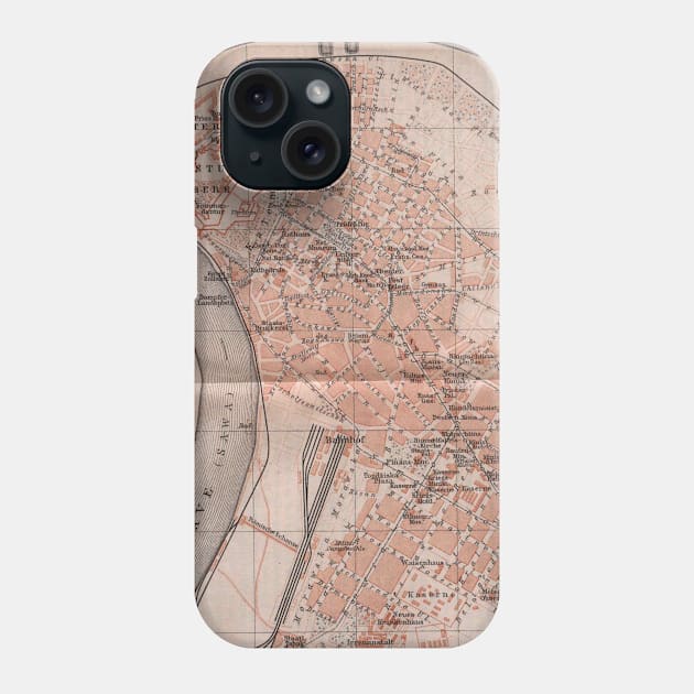 Vintage Map of Belgrade Serbia (1905) Phone Case by Bravuramedia