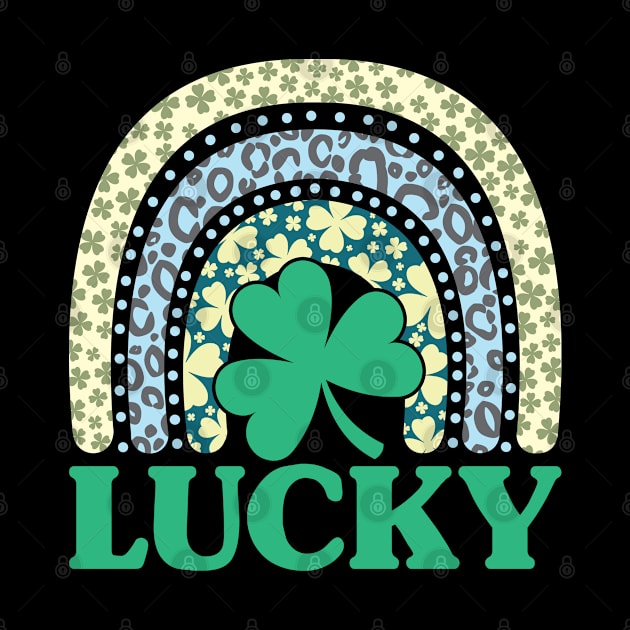 Lucky Irish, Clover Leaf Rainbow Appreciation - St. Patrick's Day Gift For Men, Women & Kids by Art Like Wow Designs