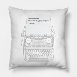 Unlike, unlove, uncomment, unshare Pillow