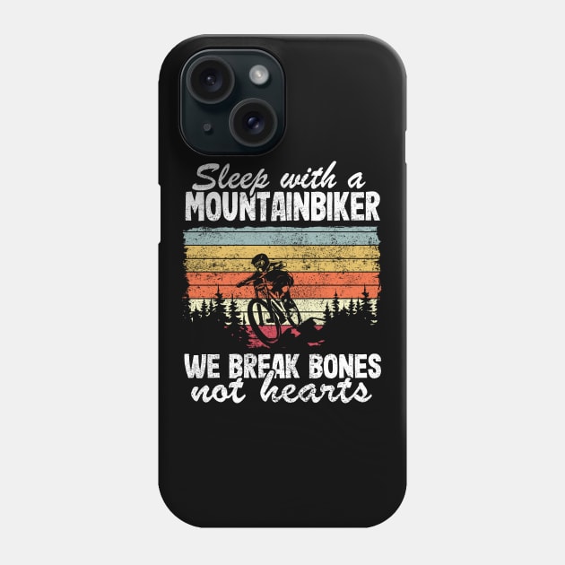 Sleep With A Mountainbiker Mountain Biking Gift Funny MTB Quote Phone Case by Kuehni