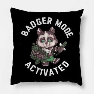 Astronaut Badger Pillow