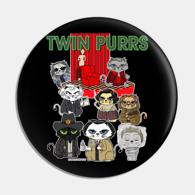 Twin Purrs Pin by darklordpug