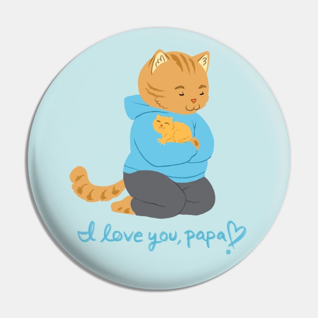 I Love you papa Pin by SarahWrightArt